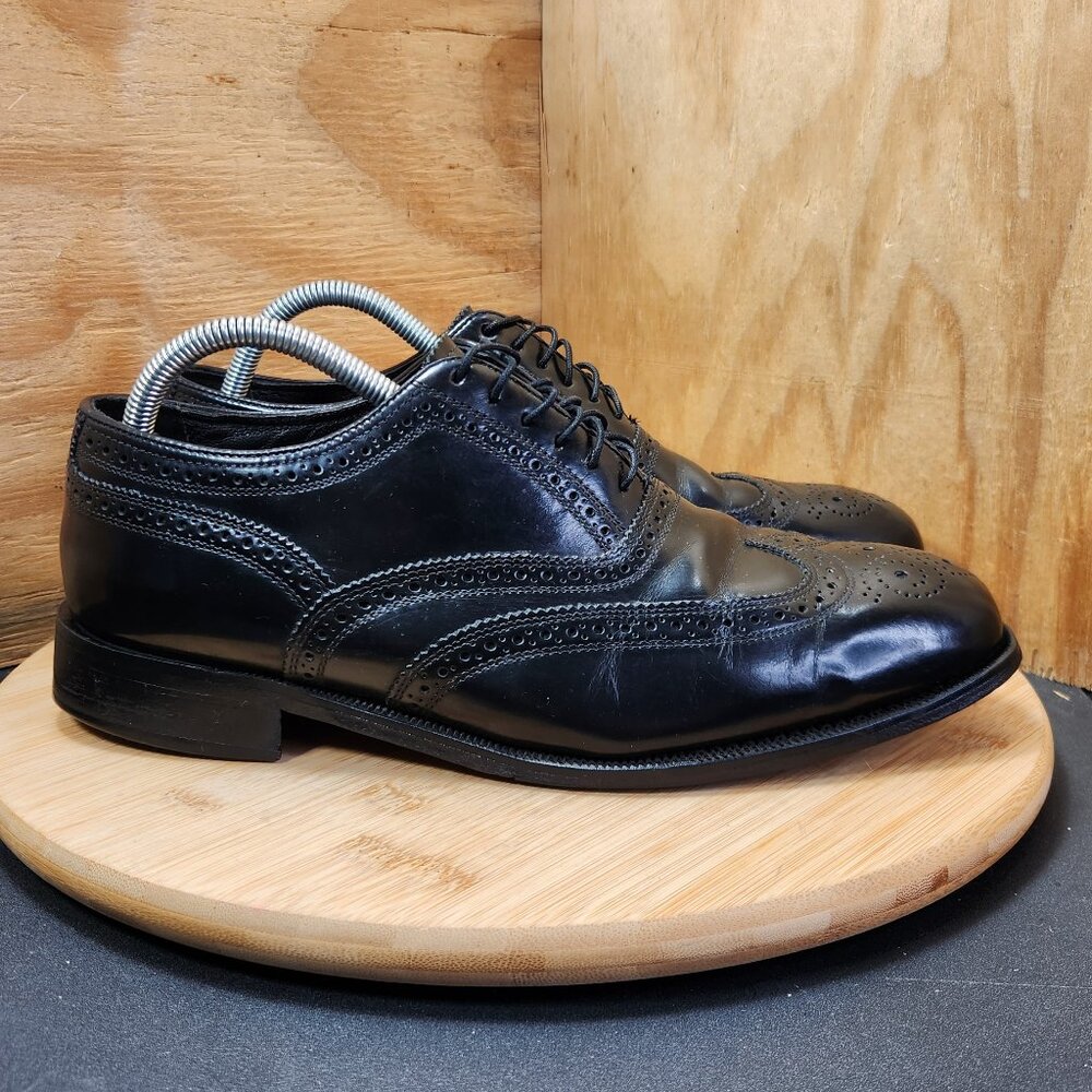 Florsheim Lexington Mens Leather Wingtip Oxford Dress Shoes Size 9.5